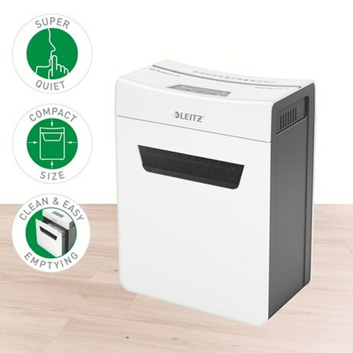 Leitz Déchiqueteuse de Papier 80910000 14 L Blanc/Gris