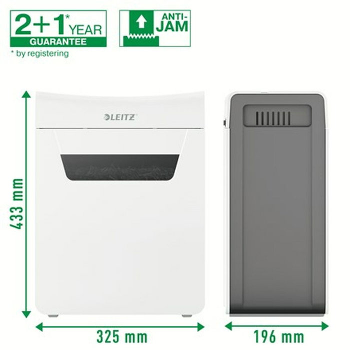 Leitz Déchiqueteuse de Papier 80910000 14 L Blanc/Gris