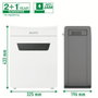 Leitz Déchiqueteuse de Papier 80910000 14 L Blanc/Gris