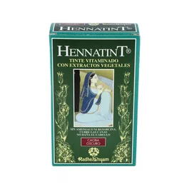 RADHE SHYAM Hennatint Caoba Oscuro 60ml - Teinture semi-permanente sans ammoniaque, Couverture des cheveux blancs, Brillance naturelle, Couleur Acajou Foncé