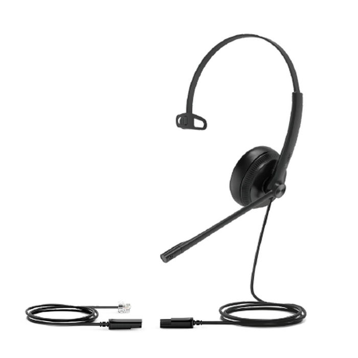 Yealink YHS34 Casque Filaire Monophonique pour Bureau/Centre d'Appels avec Connexion QD vers RJ9