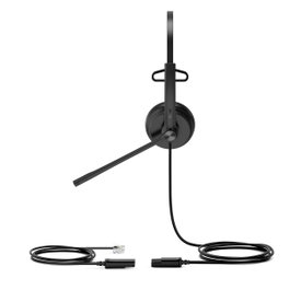 Yealink YHS34 Casque Monaural Filaire QD vers RJ9 Noir