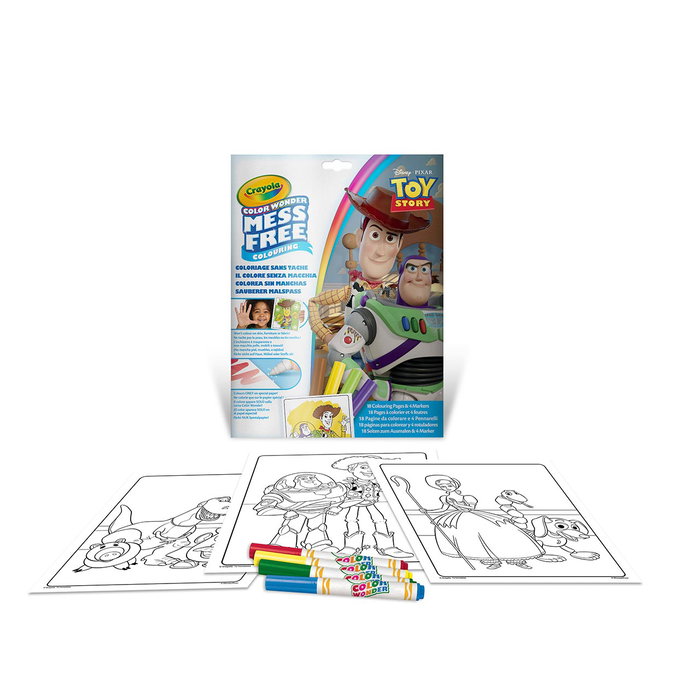 Crayola Color Wonder - Ensemble de Coloriage sans Taches Toy Story - 18 Pages et 4 Feutres Magiques - Jeu pour Enfants Dès 3 Ans Crayola Color Wonder - Ensemble de Coloriage sans Taches Toy Story - 18 Pages et 4 Feutres Magiques - Jeu pour Enfants Dès 3 Ans