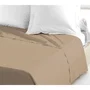 Home Linge Passion Drap plat HP72103 Microfibre 82g, 240 x 300 cm, Beige - Drap pour lit deux personnes, doux et facile d'entretien