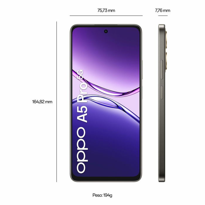 Smartphone Oppo A5 PRO 5G 6,67" Octa Core 8 GB RAM 256 GB Noir Smartphone Oppo A5 PRO 5G 6,67" Octa Core 8 GB RAM 256 GB Noir