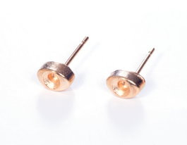 Innspiro Support pour boucle d'oreille métallique pour incrustation ovale doré Xilion 3mm