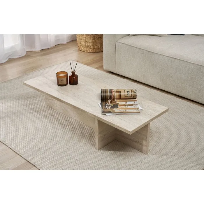 Table basse HARBOR Travertin Rectangulaire
