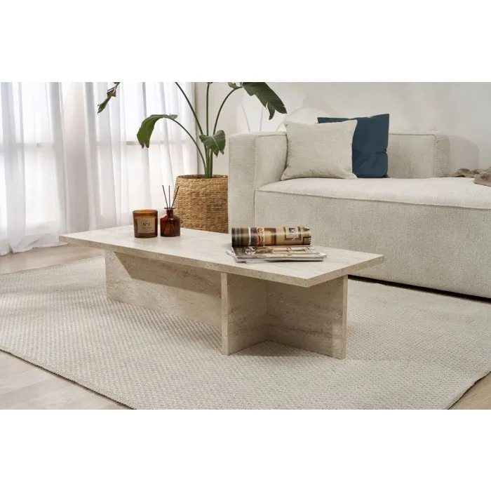 Table basse HARBOR Travertin Rectangulaire
