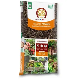 Or Brun OBRPFPO50N - Paillage pour potager 4 actions - Sac de 50 L - Protège le sol, réduit les mauvaises herbes et enrichit