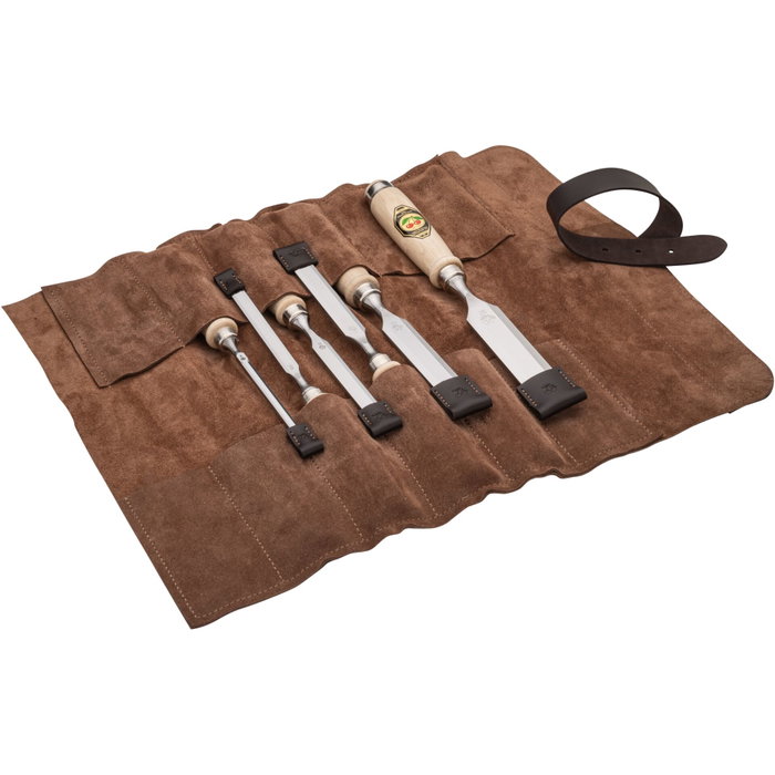 Kirschen Firmer Chisel Set 6 pièces avec sac en cuir (6-10-12-16-20-26 mm) Kirschen Firmer Chisel Set 6 pièces avec sac en cuir (6-10-12-16-20-26 mm)