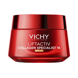 Vichy Liftactiv Collagen Specialist - Crème de Jour Anti-Âge SPF 50 - 50 ml - Pour Peaux Sensibles - Hydratation et Protection Solaire