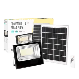 BX3 LIGHT Proyector LED solare 200W 6500K avec télécommande et batterie - Panneau solaire 6V/20W, Batterie 3,2V/15000mAh, IP65, éclairage extérieur autonome