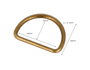 Innspiro Anneaux en forme de D en zamak Or vieux 34 mm (Lot de 5)