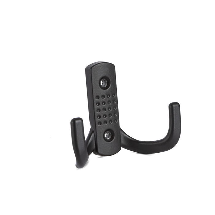 HERRAJES ALK Percha Doble Brazo Negro Mate