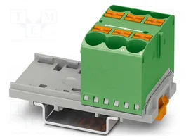 PHOENIX CONTACT PTFIX 6X10/S-NS35 GN Connecteur pour rail DIN