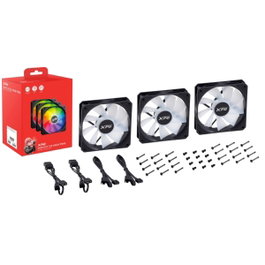 ADATA XPG VENTO 120 Pack de 3 Ventilateurs ARGB Flux Inversé Noir