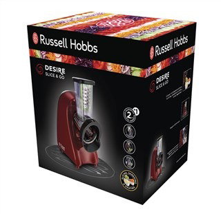 Russell Hobbs 22280-56 Couteau Hachoir et Râpe Désiré, Râpe et Coupe-Vert en Acier Inoxidable, Design Moderne Rouge et Noir