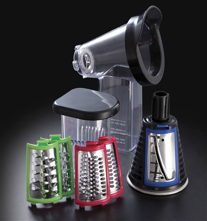 Russell Hobbs 22280-56 Couteau Hachoir et Râpe Désiré, Râpe et Coupe-Vert en Acier Inoxidable, Design Moderne Rouge et Noir