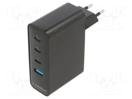 GEMBIRD Chargeur USB GaN avec écran LCD - Noir