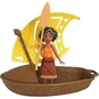 Disney Princess Figurine Vaiana Pirogue avec 3 Surprises Mini Poupée, Voile et Rame Jouet Mattel JBT68 pour Enfants 3 à 10 Ans