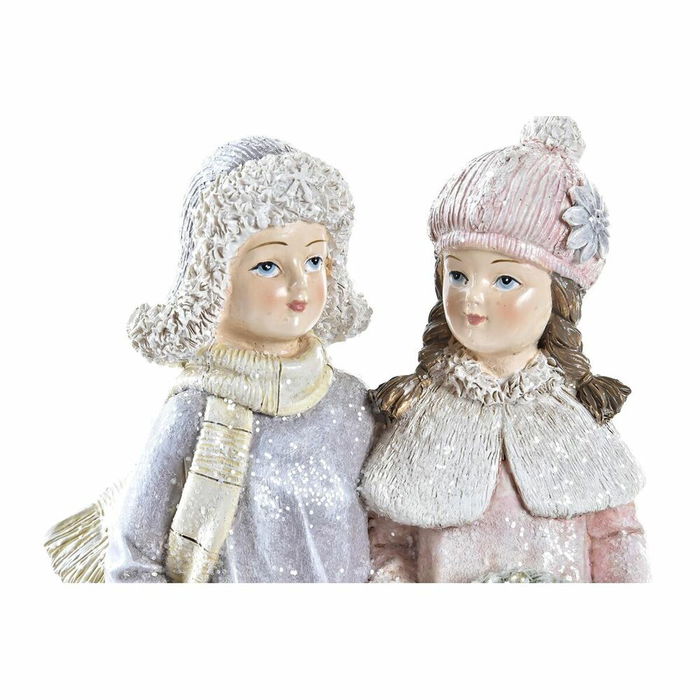 Décorations de Noël DKD Home Decor Résine Couple (10,5 x 7 x 20,5 cm) (2 Unités)