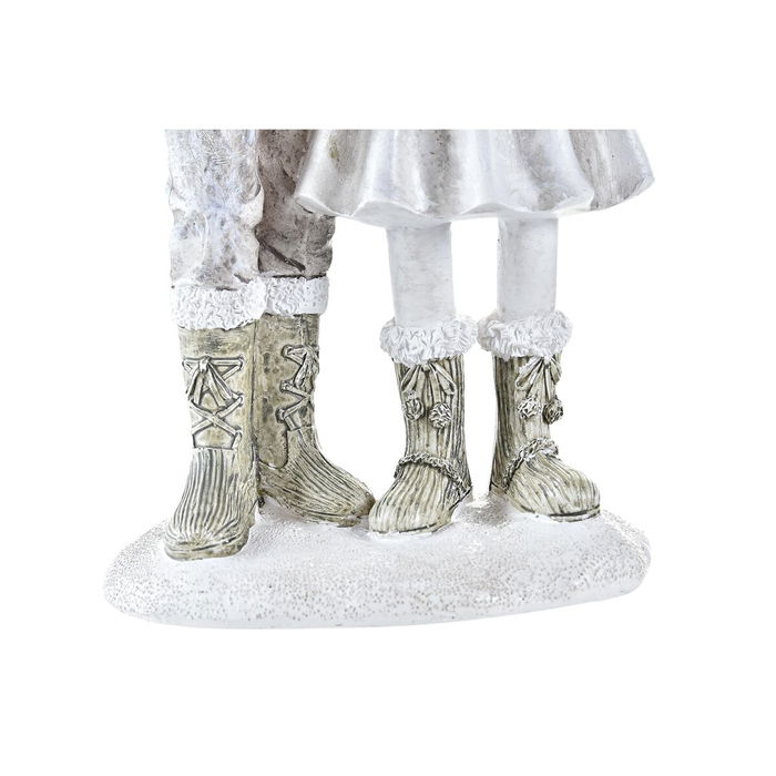 Décorations de Noël DKD Home Decor Résine Couple (10,5 x 7 x 20,5 cm) (2 Unités)