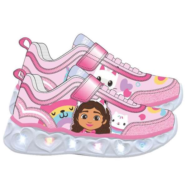 Gabby's Dollhouse Chaussures de sport enfant avec lumières - Sucre légère EVA - Taille 26 - Rose - Référence T026 Gabby's Dollhouse Chaussures de sport enfant avec lumières - Sucre légère EVA - Taille 26 - Rose - Référence T026