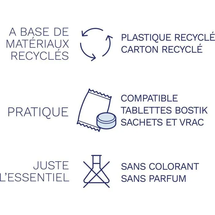 Bostik Respire - Recharge absorbeur d'humidité - Sans parfum - 2 tablettes pour jusqu'à 25 m² - 2 x 250 g