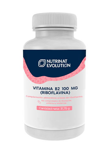 NUTRINAT EVOLUTION Vitamina B2 100mg (Riboflavine) 60 comprimés NUTRINAT EVOLUTION Vitamina B2 100mg (Riboflavine) 60 comprimés