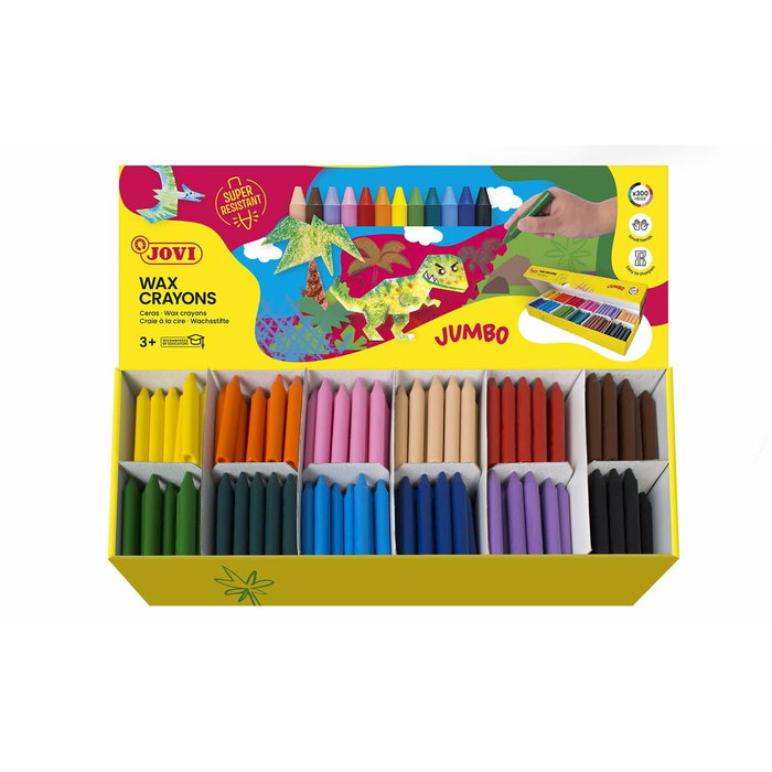 Crayons gras de couleur Jovi 989 Jaune 25 Pièces