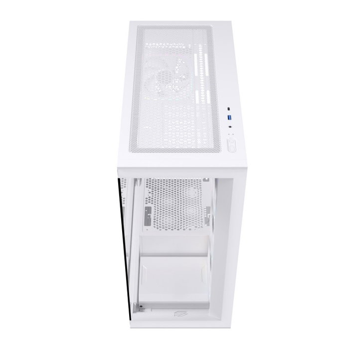 Einarex S700 RGB Boîtier PC Semitorre ATX Blanc avec Vitre Trempée, Ventilateurs RGB, USB-C