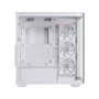 Einarex S700 RGB Boîtier PC Semitorre ATX Blanc avec Vitre Trempée, Ventilateurs RGB, USB-C