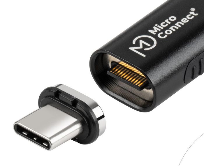 MicroConnect Fiche magnétique USB4 haut de gamme, 40Gbps, 240W, 8K, 2 pièces MicroConnect Fiche magnétique USB4 haut de gamme, 40Gbps, 240W, 8K, 2 pièces