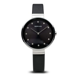 Bering 12034-602 montre analogique femme noir et argenté