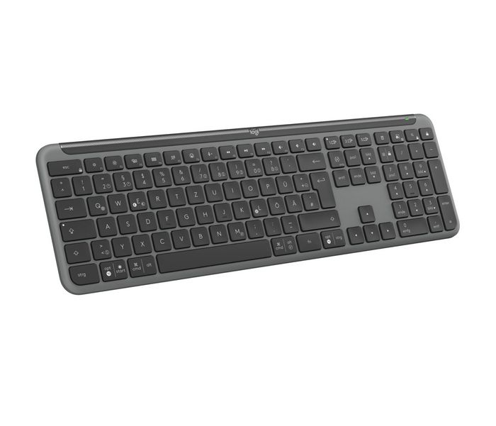 Logitech Signature Slim K950 - Clavier sans fil pour bureau, multi-appareils (Windows, macOS, etc.), silencieux, touches personnalisables, écologique, neutre en carbone