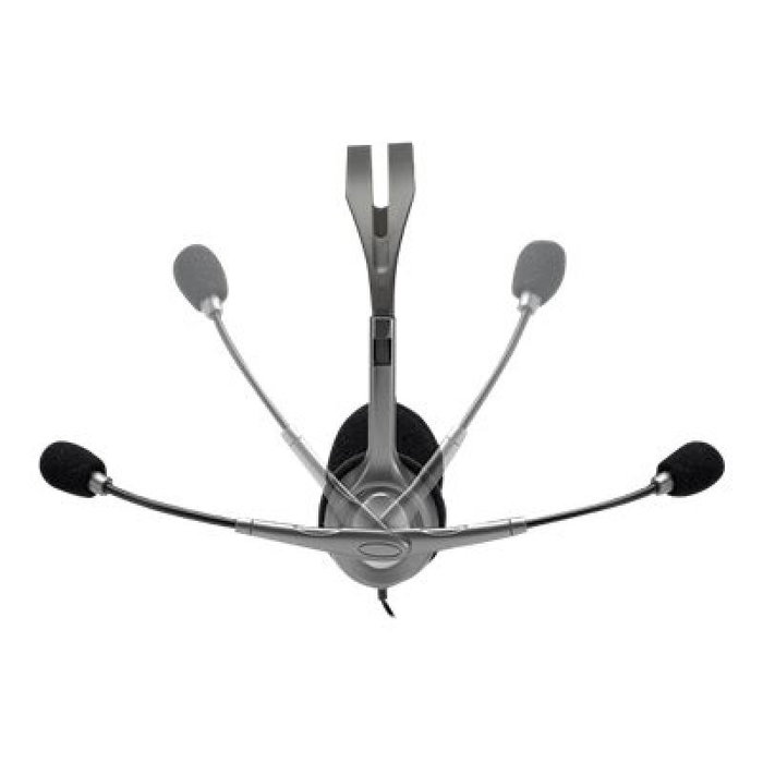 Logitech H111 Casque Stéréo avec Microphone Réduction de Bruit, Noir et Gris, Jack 3,5 mm