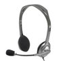 Logitech H111 Casque Stéréo avec Microphone Réduction de Bruit, Noir et Gris, Jack 3,5 mm