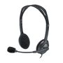 Logitech H111 Casque Stéréo avec Microphone Réduction de Bruit, Noir et Gris, Jack 3,5 mm