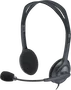 Logitech H111 Casque Stéréo avec Microphone Réduction de Bruit, Noir et Gris, Jack 3,5 mm
