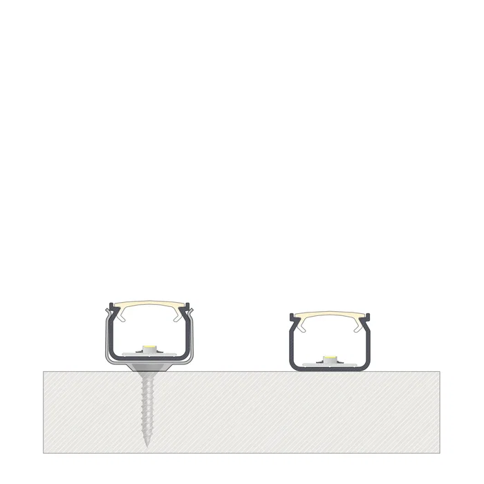 KIMERA Profilé Aluminium HOM Anodisé Noir avec Diffuseur Opal, Bouchons et Clips de Fixation 2,02m