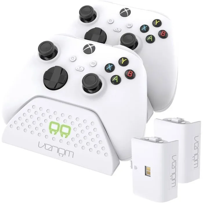 Venom Station de charge double pour manettes Xbox Series X|S & One - Blanc Venom Station de charge double pour manettes Xbox Series X|S & One - Blanc
