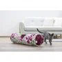 Kerbl Tunnel de jeu pour chat Flower pliable avec balle en peluche 3 entrées 90 cm