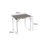 Marbueno Table Pliante Marron 80x60x70 cm