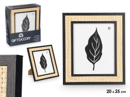 GIFTDECOR Porte-photos Negro + Natural 20 x 25 cm (Lot de 12)