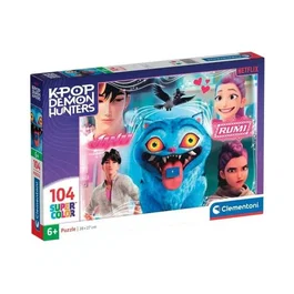 Clementoni K-Pop Demon Hunters - Puzzle 104 pièces pour enfants dès 6 ans - Dimensions 38 x 27 cm