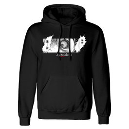 Junji Ito Sweat à capuche unisex Junji Ito Shock Noir, Taille L