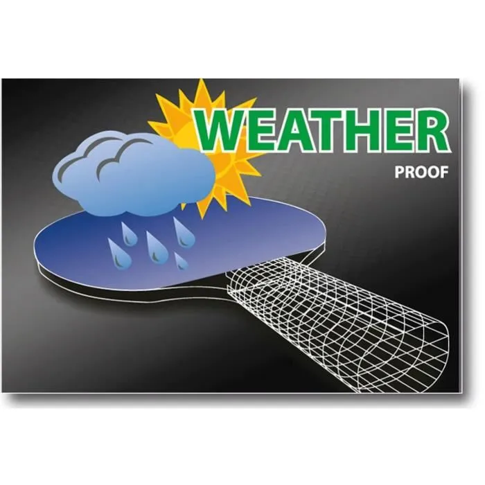 Schildkrot Set de Tennis de Table / Ping Pong Outdoor Weatherproof - 2 Raquettes + 3 Balles - Sac de Transport Inclus - Résistant à l'Eau