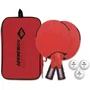 Schildkrot Set de Tennis de Table / Ping Pong Outdoor Weatherproof - 2 Raquettes + 3 Balles - Sac de Transport Inclus - Résistant à l'Eau