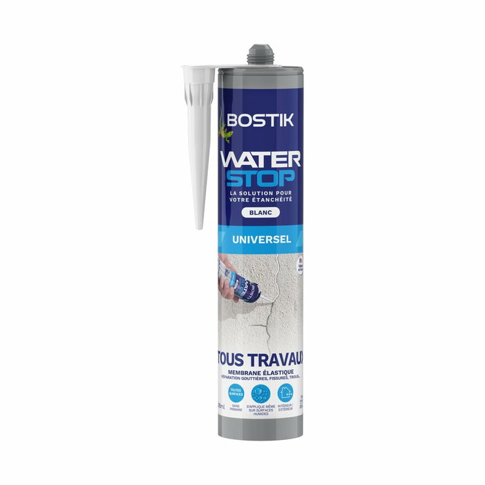 Bostik Waterstop Membrane d'étanchéité Blanc 290 ml Bostik Waterstop Membrane d'étanchéité Blanc 290 ml
