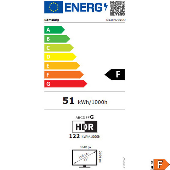 Écran Samsung M7 S43FM701UU 43"